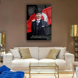 Atatürk “Ben Sporcunun Zeki, Çevik ve Ahlâklısını Severim” Cam Tablo – ATA255