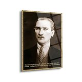 Mustafa Kemal Atatürk Sözlü Klasik Portre Cam Tablo – ATA299