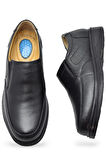7878 Ortopedik Taban Siyah Hakiki Deri Erkek Ayakkabı Mevsimlik