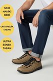 970 Ortopedik Taban Günlük Hakiki Deri Erkek Ayakkabı Esnek Hazır Taban Casual Ayakkabı