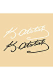Kemal Atatürk İmzası 2 Adet Oto Cam Yazısı 20x6 Cm Araba Arkası Sticker Oto Cam Sticker Yazı