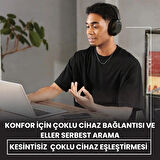 Kablosuz Bluetooth 5.3 Kulak Üstü Kulaklık | Aktif Gürültü Engelleme, Ekstra Bass, 50 Saat Pil Ömrü, Mikrofonlu