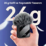 Kablosuz Yaka Mikrofonu DSP+ANC | 360° Çok Yönlü Ses Alımı | Type-C/Lightning Uyumlu | Gürültü Engelleme | Profesyonel Yayın & Çekim Mikrofonu