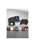 🎮 Projeksiyon Gamebox | Ultra Hd Projeksiyon + 2 Kablosuz Oyun Kolu + Dahili Oyunlar