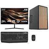 Turbox Tx8160 i5 14400 32GB DDR5 Ram 512GB M.2 NVMe SSD 24.5 inç Monitör Masaüstü Ofis Hazır Sistem