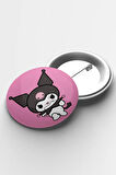 Anime Kuromi Iğneli Buton Rozet 58mm