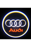 Audi ile Uyumlu Yeni Nesil Pilli Yapıştırmalı Led Işıklı Çift Sensörlü Kapı Altı Logo