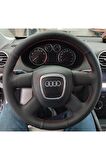 AUDİ A3 Uyumlu SPORTBACK ARACA ÖZEL DİREKSİYON KILIFI KIRMIZI İPLİ