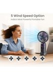 Brushless Turbo Motor Şarjlı El Fanı Masaüstü Ve Taşınabilir Mini Vantilatör 5 Kademeli Fan