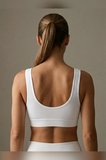 Büyük Beden Kalın Askılı Çıkarılabilir Pedli Fitilli Pamuk Büstiyer Bralet Atlet Spor Sütyen Crop Top Siyah Beyaz Ten