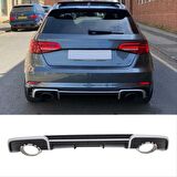 A3 2013-2016 HATCHBACK İÇİN UYUMLU RS3 DİFÜZÖR (NORMAL TAMPON İÇİN)