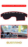HYUNDAİ ACCENT ADMİRE/MİLENİUM 2000-2006TORPİDO KORUMA HALISI KIRMIZI KENAR
