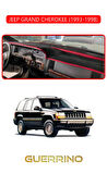 JEEP GRAND CHEROKEE 1993-1998TORPİDO KORUMA HALISI KIRMIZI KENAR