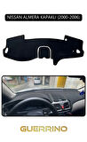 NİSSAN ALMERA KAPAKLI 2000-2006TORPİDO KORUMA HALISI SİYAH KENAR