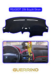 PEUGEOT 206 Büyük EkranTORPİDO KORUMA HALISI MAVİ KENAR