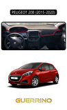 PEUGEOT 208 (2015-2020)TORPİDO KORUMA HALISI SİYAH KENAR