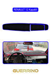 RENAULT 12 - Toros   KAPAKLI TORPİDO KORUMA HALISI MAVİ KENAR