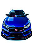 Honda Civic Fc5 Typer 3 Parça Ön Lip (Plastik)(Boyasız)
