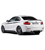 bmw 2013-2019 F22 2 Serisi M Performance Style- Arka Tampon Difüzör (Plastik) (Boyasız)