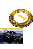 Trim Fitili Oto Geçmeli Gold Trim Fitili Süs 5 Metre Nikelajlı