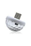 Sese Ve Müziğe Duyarlı Usb Girişli Araç İçi Mini Disko Topu Parti