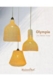 3’lü Olympia Rattan Avize Set