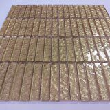 Mutfak Tezgah Arası İç ve Dış Kaplama Dekorasyon Uygulamaları Için 15X73X6 mm Kristal Cam Mozaik