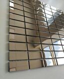 Mutfak Tezgah Arası ve Iç Dekorasyon Için 23X48 Mm, 30X30 cm Fileli Gümüş Inox Kristal Cam Mozaik