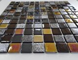 Mutfak, Banyo, Havuz Ve Tüm Yüzeyler Için 25x25x5 Mm L. Siyah Cam Mozaik
