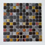 Mutfak, Banyo, Havuz Ve Tüm Yüzeyler Için 25x25x5 Mm L. Siyah Cam Mozaik