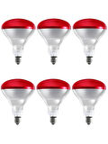 Avarson (6 Adet) 250W Kızılötesi (infrared) Isıtıcılı Fizik Tedavi Lambası (Kırmızı Işık) E27 (Kalın Duy)