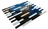 Mutfak Tezgah Arası ve tüm yaşam alanları için Cam Mozaik. Cam ölçüsü: 15x98 mm. File ölçüsü: 30x30 cm. ( 1 Kutu = 11File Karo = 1 m2 Fiyatıdır. )