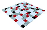 Mutfak tezgah arası Kristal Cam Mozaik. Cam ölçüleri: Mix. File ölçüsü: 30x30 cm. ( 1 Koli = 11 File Karo = 1 m2 Fiyatıdır )