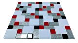Mutfak tezgah arası Kristal Cam Mozaik. Cam ölçüleri: Mix. File ölçüsü: 30x30 cm. ( 1 Koli = 11 File Karo = 1 m2 Fiyatıdır )