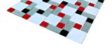 Mutfak tezgah arası Kristal Cam Mozaik. Cam ölçüleri: Mix. File ölçüsü: 30x30 cm. ( 1 Koli = 11 File Karo = 1 m2 Fiyatıdır )
