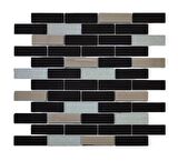 Mutfak tezgah arası ve iç dekorasyon için 23x73x4 mm. 30x30 Fileli Kristal Cam Mozaik
