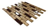 Mutfak tezgah arası Kristal Cam Mozaik. Cam ölçüleri: 23x73x4 mm. File ölçüsü: 30x30 cm. ( 1 Koli = 11 File Karo = 1 m2 Fiyatıdır )