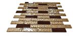 Mutfak tezgah arası Kristal Cam Mozaik. Cam ölçüleri: 23x73x4 mm. File ölçüsü: 30x30 cm. ( 1 Koli = 11 File Karo = 1 m2 Fiyatıdır )
