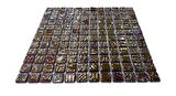 Yaşam alanlarının tüm yüzeyleri için Cam Mozaik. Cam ölçüleri: 25x25 mm. File ölçüsü: 31.5x31.5 cm. ( 1 Koli = 10 File Karo = 1 m2 Fiyatıdır )