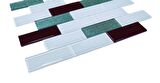 Mutfak tezgah arası Kristal Cam Mozaik. Cam ölçüleri: 36x98x4 mm. File ölçüsü: 30x30 cm. ( 1 Koli = 11 File Karo = 1 m2 Fiyatıdır )