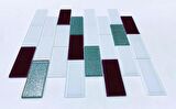 Mutfak tezgah arası Kristal Cam Mozaik. Cam ölçüleri: 36x98x4 mm. File ölçüsü: 30x30 cm. ( 1 Koli = 11 File Karo = 1 m2 Fiyatıdır )