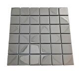 Mutfak tezgah arası Kristal Cam Mozaik. Cam ölçüleri: 48x48x4 mm. File ölçüsü: 30x30 cm. ( 1 Koli = 11 File Karo = 1 m2 Fiyatıdır )