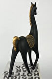 Dekoratif  At Biblo Heykel İkili  Modern Lüx  Büyük boy Ev & Ofis Salon Aksesuarları 34x27 Cm