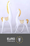 Dekoratif  At Biblo Heykel İkili  Modern Lüx  Büyük boy Ev & Ofis Salon Aksesuarları 34x27 Cm