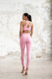 Topukdan Geçmeli Spor Tayt Fitness Ekstra Yüksek Bel