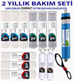 Aura Cebilon COMPACT ve Tüm Açık Kasa Cihazlar ile Uyumlu 2 YILLIK Filtre Seti