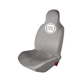 Fiat Egea Penye Oto Koltuk Kılıfı - Marka Logo Baskılı - Gri