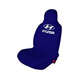 Hyundai i20 Penye Oto Koltuk Kılıfı - Marka Logo Baskılı - Lacivert