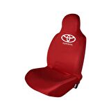 Toyota Corolla Penye Oto Koltuk Kılıfı - Marka Logo Baskılı - Kırmızı