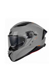 AXXIS Panther SV Solid A12 Gloss Gray Güneş Vizörlü Full Face Motosiklet Kaskı